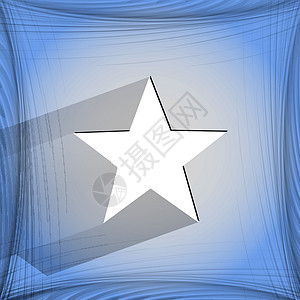 恒星 在平坦几何抽象背景上简单现代网络设计阴影插图音乐作品创造力背景图片