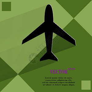 飞机 平面几何抽象背景上的平面现代网页设计乘客天空飞机场白色喷射插图灰色按钮客机旅行背景图片