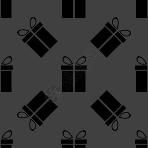礼品网站图标 平板设计 无缝灰色图案白色互联网礼物界面网络购物插图背景图片