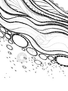 马赛克画矢量点插图手绘作品失真圆圈噪音海浪波浪状马赛克韵律装饰品插画