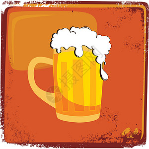 冷啤酒啤酒厂口渴酒吧插图酒精草稿背景图片