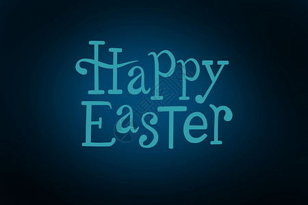 快乐的复活节综合形象绘图计算机问候语蓝色插图背景图片