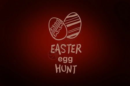 复活节鸡蛋狩猎图形综合图象计算机黑色活动绘图糖果巧克力插图红色背景图片