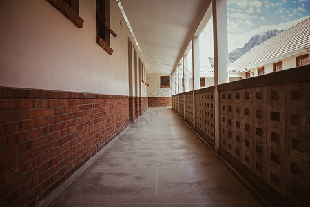 空走廊学校门厅小学背景图片