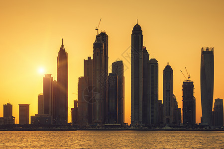 迪拜与太阳之景高清图片