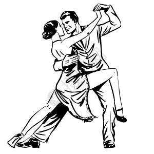 男人和女人跳舞 情侣探戈背景图片