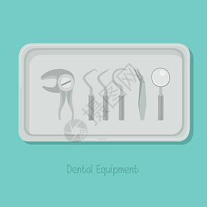 牙科设备医院收藏空腔钻头注射牙膏临床工具漱口水诊所背景图片