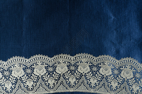 花边蓝色带框框架丝绸白色奶油蓝色材料装饰边框奢华花边古董背景