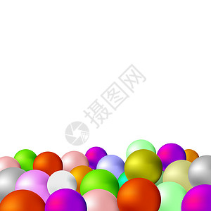 色彩多彩的球体阴影紫色珍珠按钮收藏插图玩具玻璃圆圈蓝色背景图片