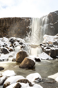 冰岛瀑布瀑布环境漂流冰川全球流动世界遗产岩石旅行高清图片