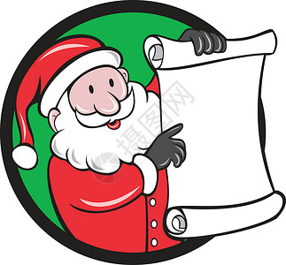 克里斯圣诞老人纸卷点画圈卡通设计图片