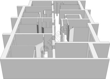 建筑物计划出口楼梯视图特写插图白色线条地面背景图片