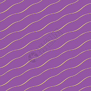 抽象矢量无缝墙纸时尚纺织品紫色对角线条纹黄色织物插图背景图片