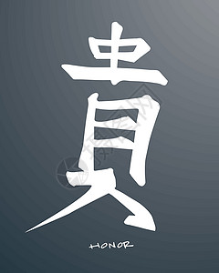 荣誉的日文符号背景图片