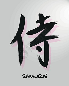 Samurai 的日文符号背景图片