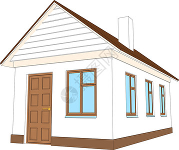 有棕色门的房子家政前端房间窗户房地产住宅地面家庭烟囱建筑背景图片