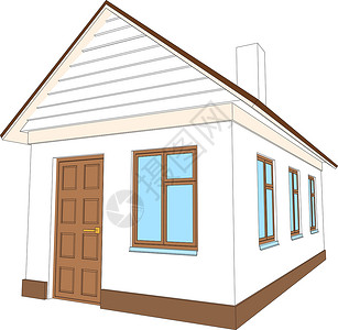 有棕色门的房子房地产房间住宅家政窗户前端烟囱建筑家庭地面背景图片