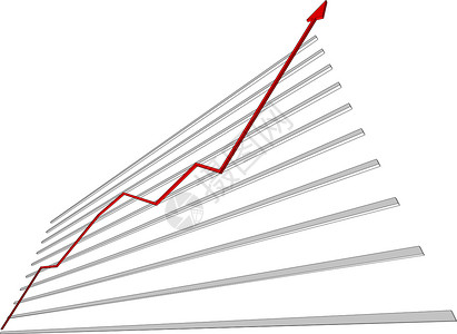 红色曲线图表图线条统计方案箭头背景图片