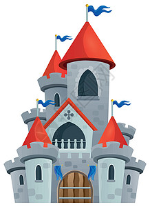 堡垒塔童话故事城堡主题图象1插画
