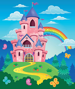 粉红城堡主题图3背景图片