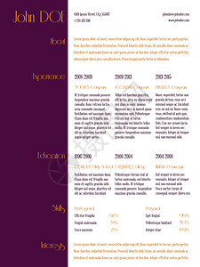 带有紫色条纹的简缩简历履历恢复模板背景图片
