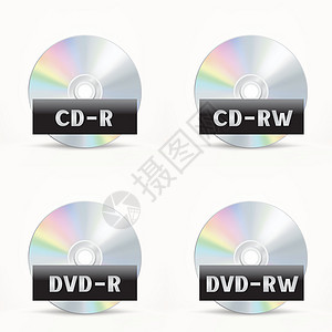 光盘刻录机CD-DVD 图标插画