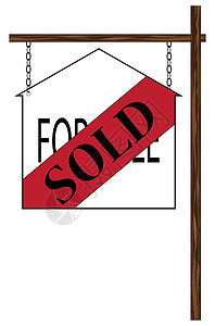 房屋售出挂牌信号背景图片