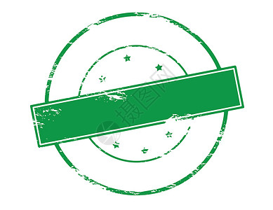 橡胶邮票墨水矩形橡皮星星绿色圆形背景图片