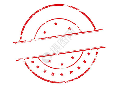 橡胶邮票橡皮圆形矩形星星红色墨水背景图片