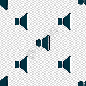 音量 声音图标符号 无缝模式与几何纹理 矢量音乐插图金属控制界面技术按钮背景图片