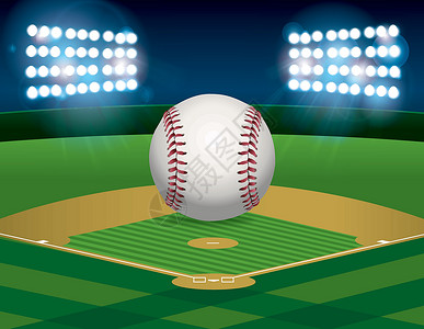 体育场围栏弹球场棒球垒球基地内场水平插图游戏竞赛照片本垒场地团队运动插画
