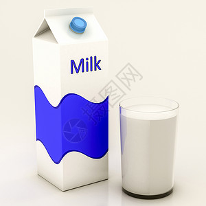 牛奶盒子牛奶箱纸板商品牛奶产品奶制品盒子白色包装空白液体背景