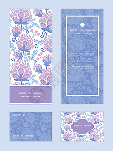 紫色婚礼横幅邀请函织物高清图片