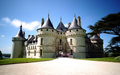 熊皮尔城堡法国卢瓦尔河谷乔蒙特城堡背景
