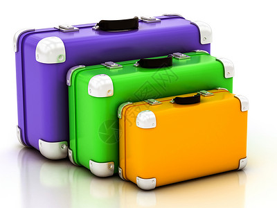 旅行袋黄绿色行李运输航程皮革插图游客家庭假期案件背景图片