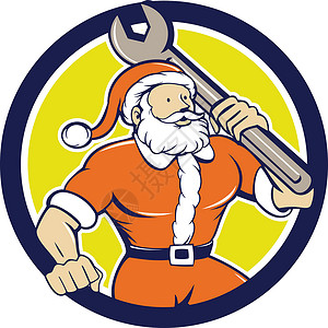 圣尤菲米娅圣圣诞老人机械师插画