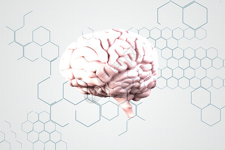 大脑综合图象科学器官药品化学智力化工公式白色计算机绘图背景图片