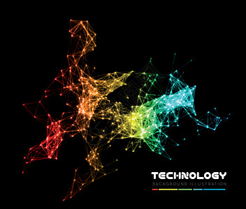 抽象网络连接背景技术化学家三角形分子格化学电脑科学互联网数据原子背景图片