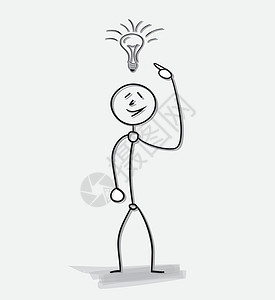 男人有灯泡 思想符号回忆教育心理学研究活动知识分子插图智力科学头脑背景图片