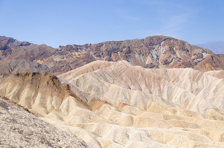 加州沙漠热死亡谷的Zabriskie点侵蚀干旱异国风景山脉公园荒地沙漠远足地质学背景