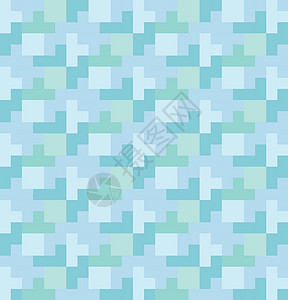 无缝矢量几何 图案背景蓝色长方形地面打印墙纸条纹正方形纺织品织物插图背景图片