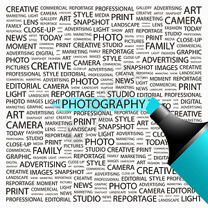 摄影协会摄影记录生活协会风格包装画廊艺术闪光词云照片商业插画