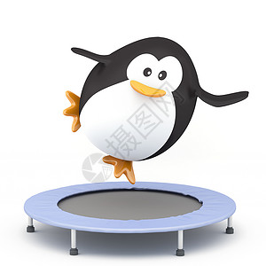 跳起来的企鹅限制练习投标母鸡香椿企鹅婴儿流浪汉卡通片黄色插图动物背景