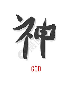 神之名的日文符号背景图片