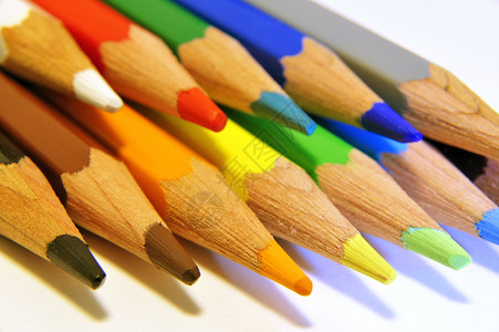 彩色铅笔观点艺术纹理木材宏观材质蜡笔个人背景图片