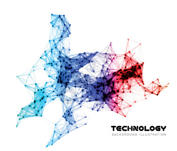帕格狗抽象网络连接背景电脑造型全球化学科学净空间互联网原子数据技术设计图片
