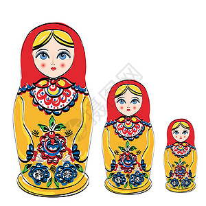 马托约什卡俄罗斯传统马特约什卡娃娃设计图片