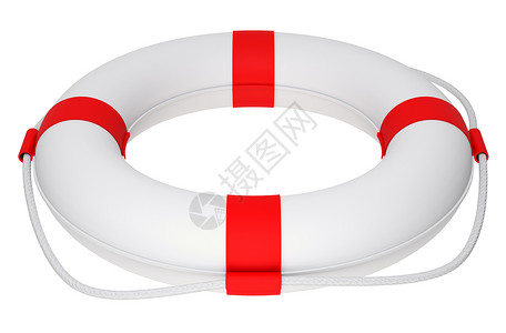 救生员浮环绳索线条绑扎红色浮标安全救生圈圆形生命环高清图片