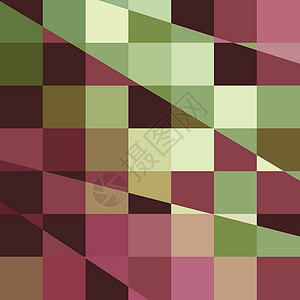红三角形素材深托斯卡纳红紫和绿色抽象低多边形背景插画
