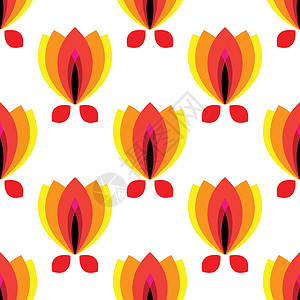 白底有花瓣花状的花纹形态庆典叶子生长装饰风格橙子纺织品动机季节艺术背景图片